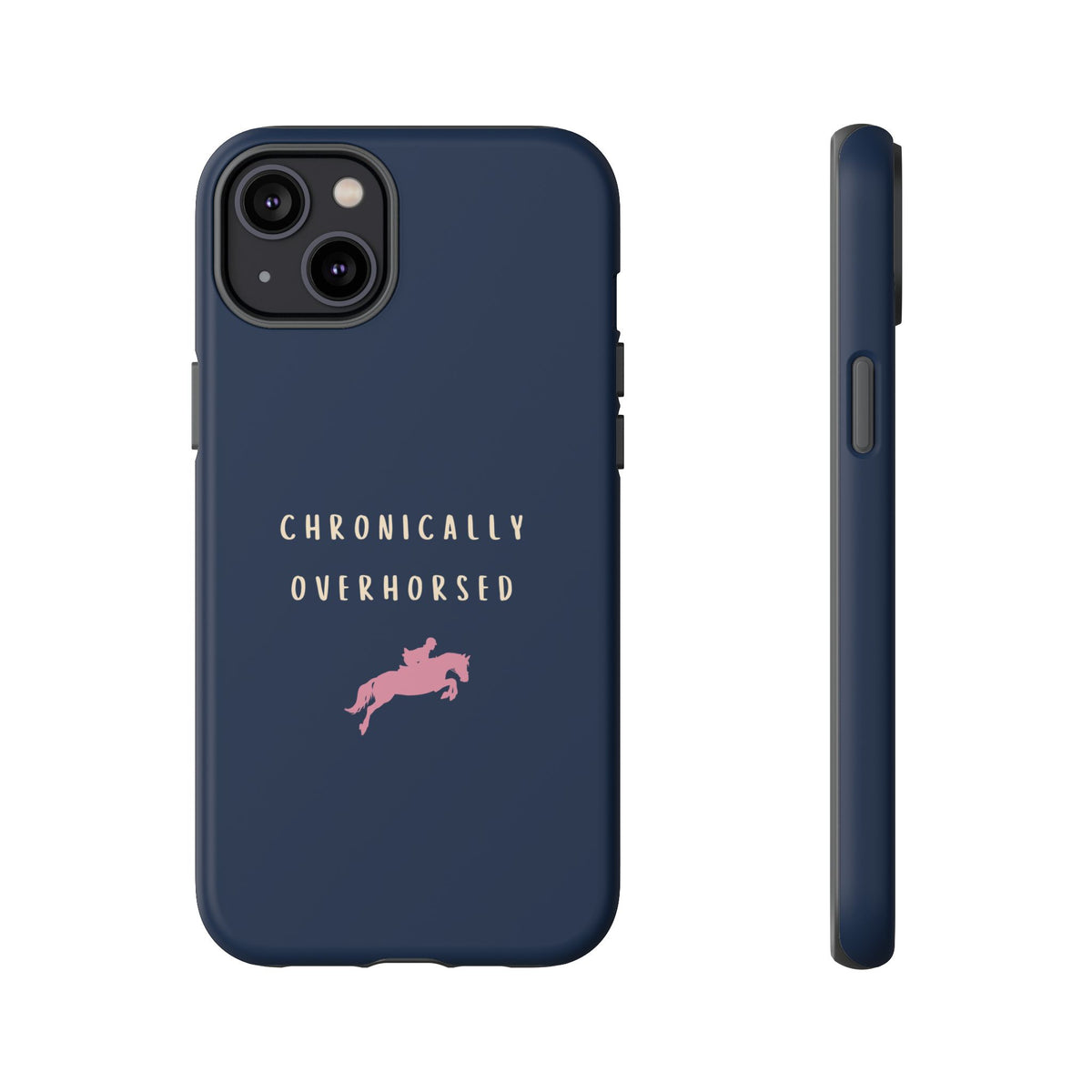 Navy & Pink "Chronically Overhorsed" Case