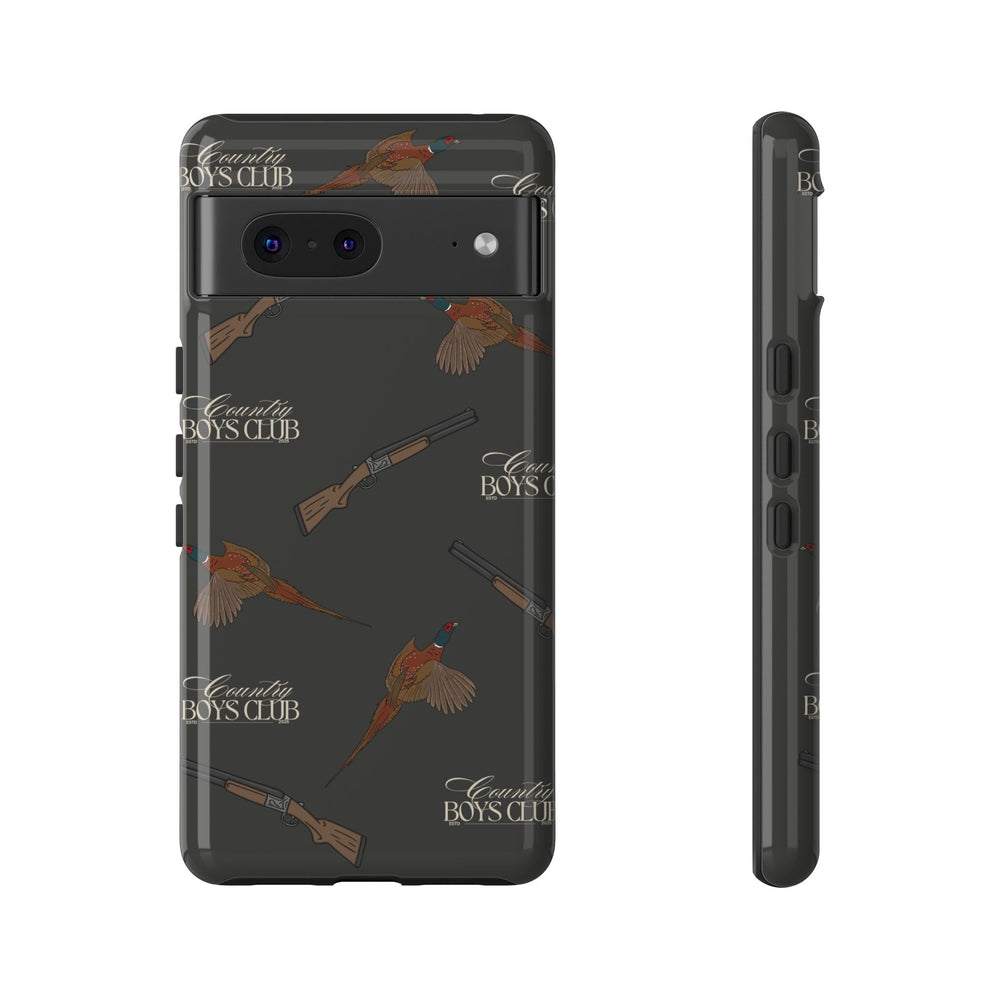 Charcoal 'Boys Pheasants & Shotguns' Case  | CBC x Country Cases