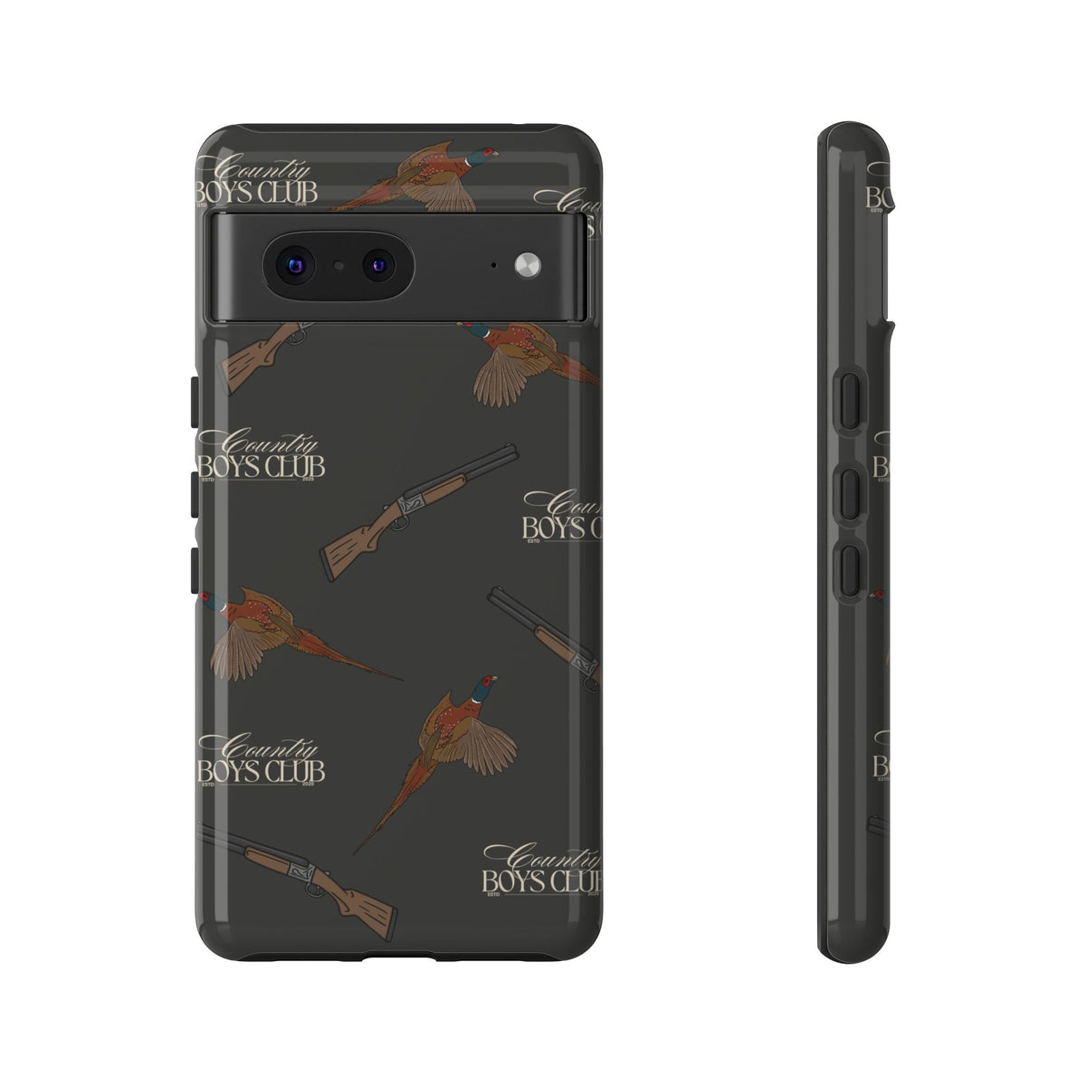 Charcoal 'Boys Pheasants & Shotguns' Case  | CBC x Country Cases