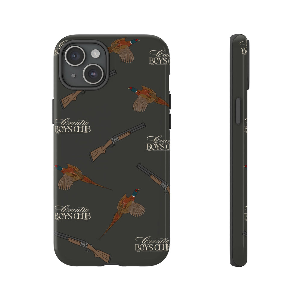 Charcoal 'Boys Pheasants & Shotguns' Case  | CBC x Country Cases