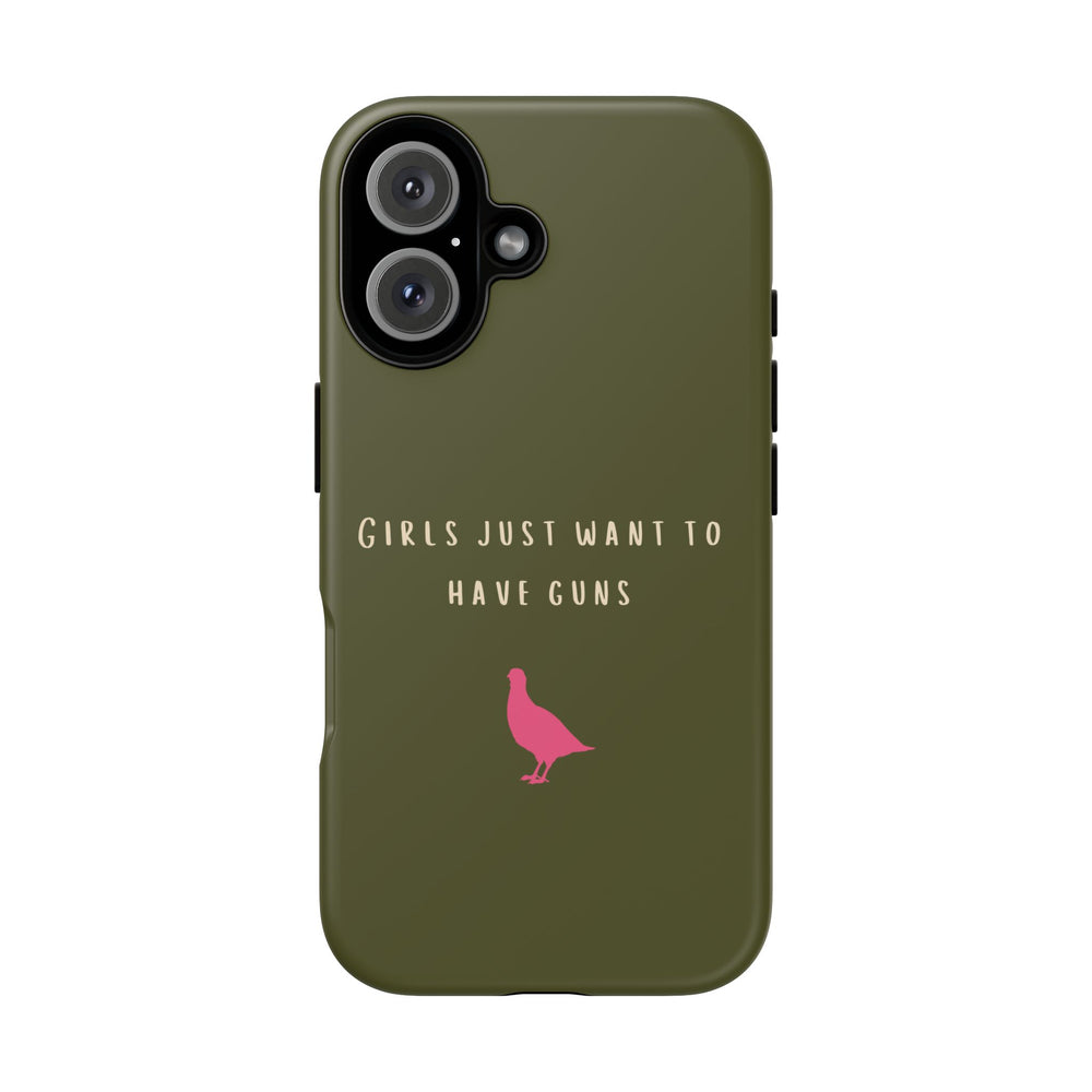 Green & Pink 'Girls Just Want To Have Guns' Case (Partridge)