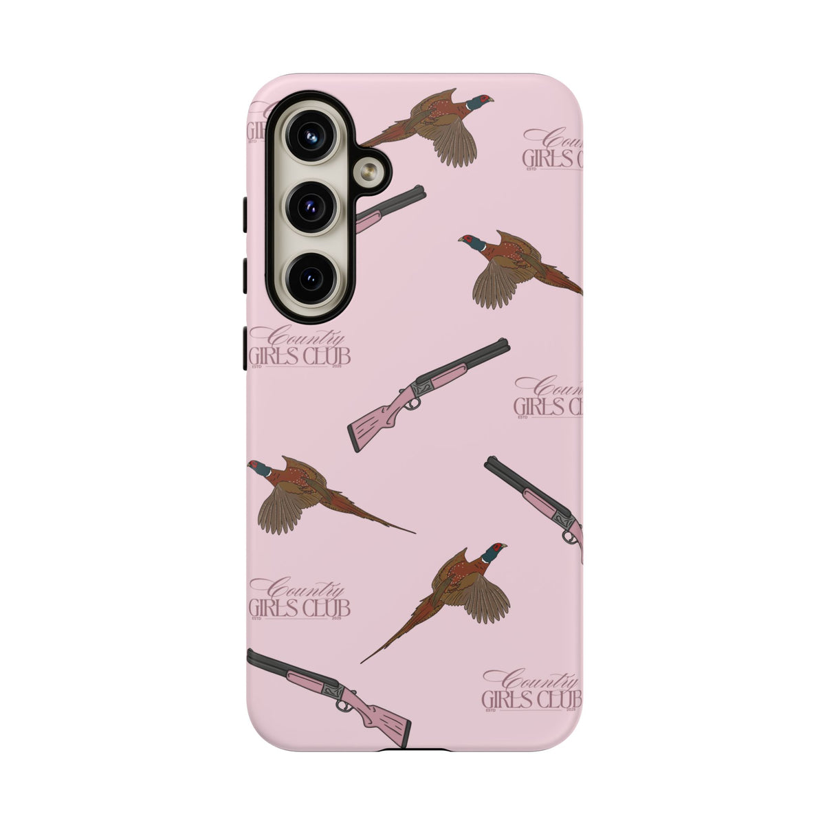 Pink 'Girls Pheasants & Shotguns' Case  | CGC x Country Cases
