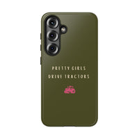 Green & Pink 'Pretty Girls Drive Tractors' Case