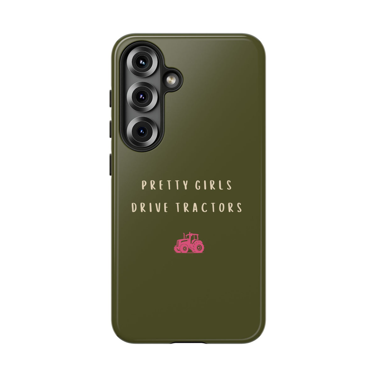 Green & Pink 'Pretty Girls Drive Tractors' Case