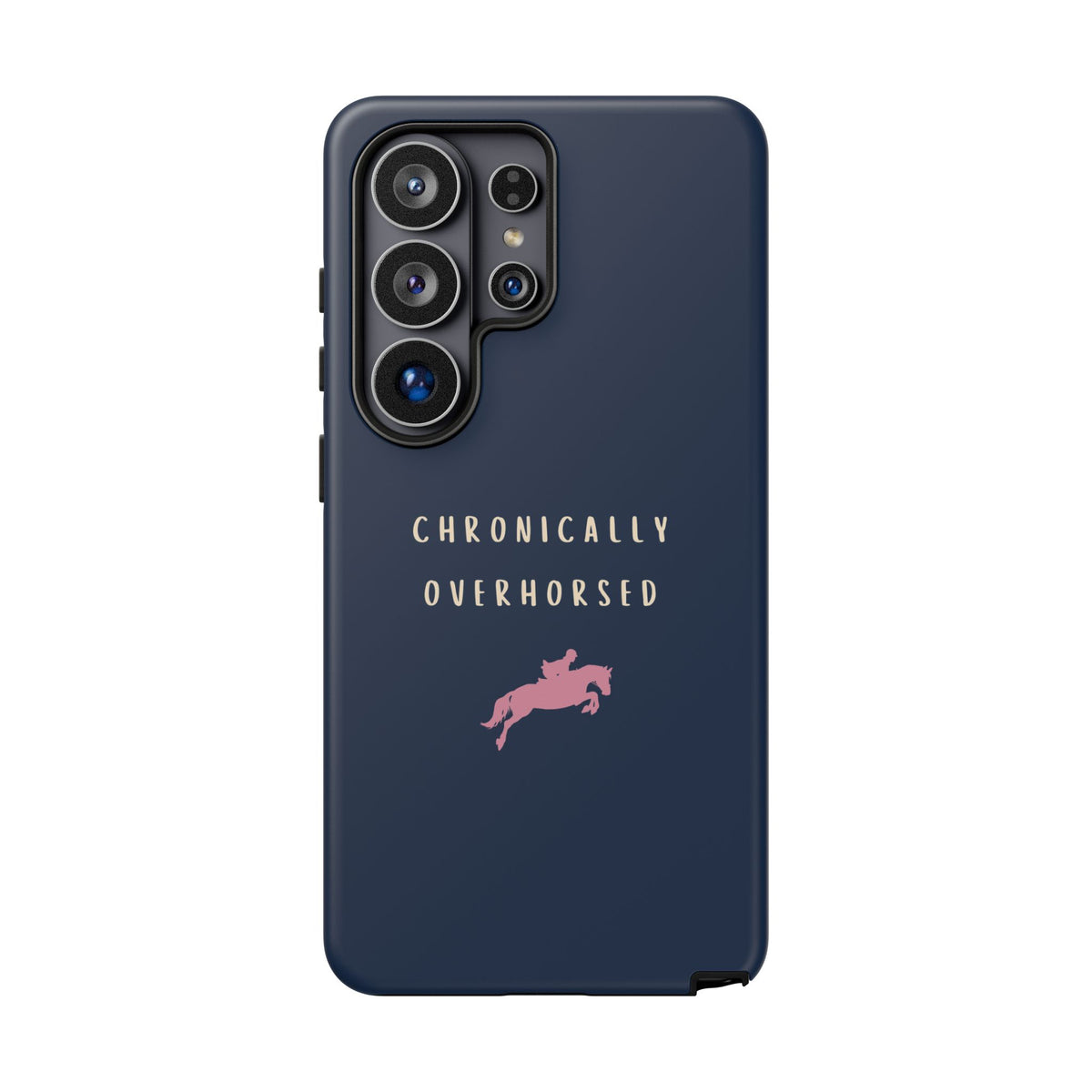 Navy & Pink "Chronically Overhorsed" Case
