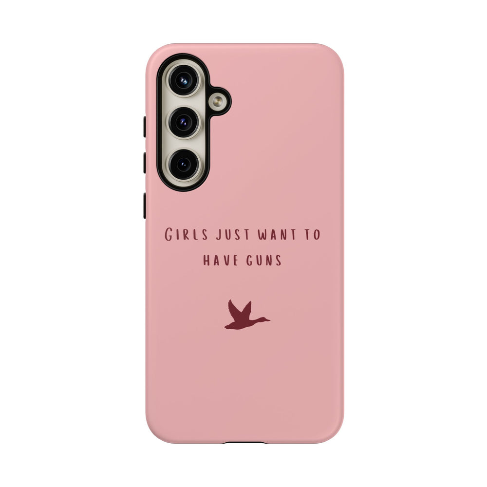 Pink & Burgundy 'Girls Just Want To Have Guns' Case (Mallard)