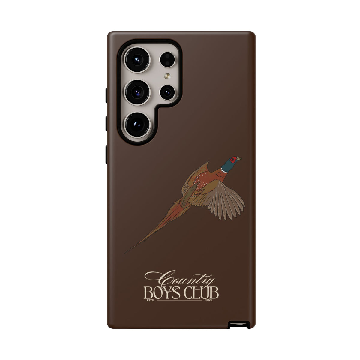 Chestnut Brown 'Country Boys Club Pheasant' Case  | CBC x Country Cases