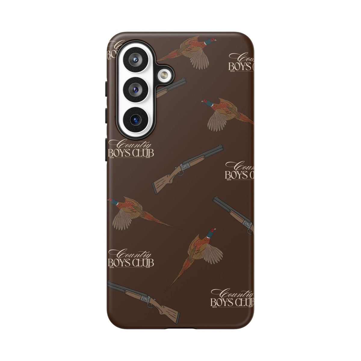 Chestnut Brown 'Boys Pheasants & Shotguns' Case  | CBC x Country Cases