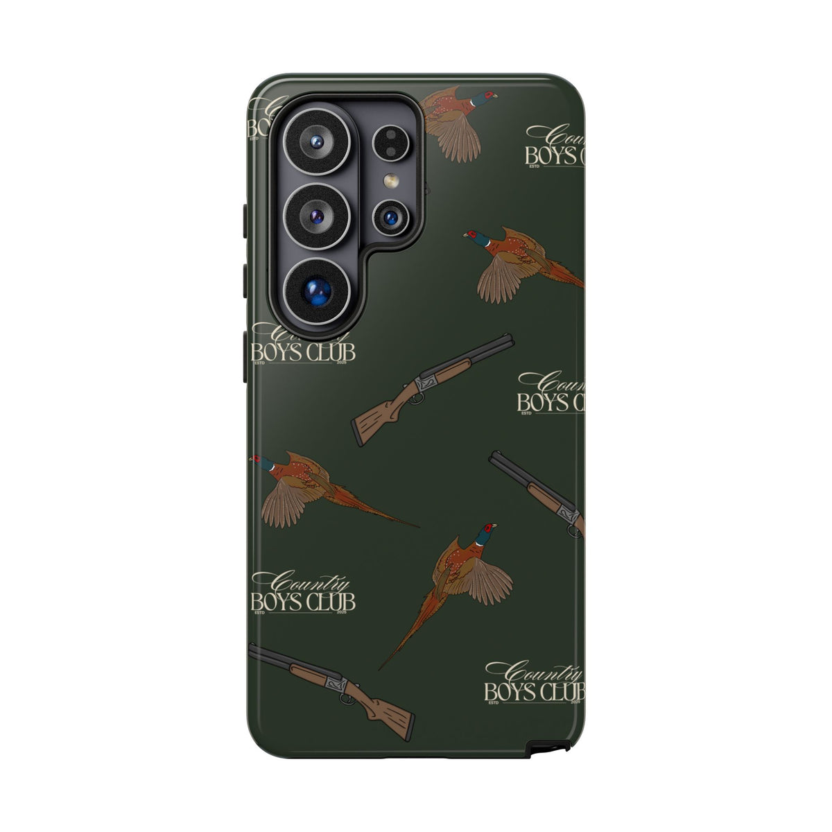 Field Green 'Boys Pheasants & Shotguns' Case  | CBC x Country Cases