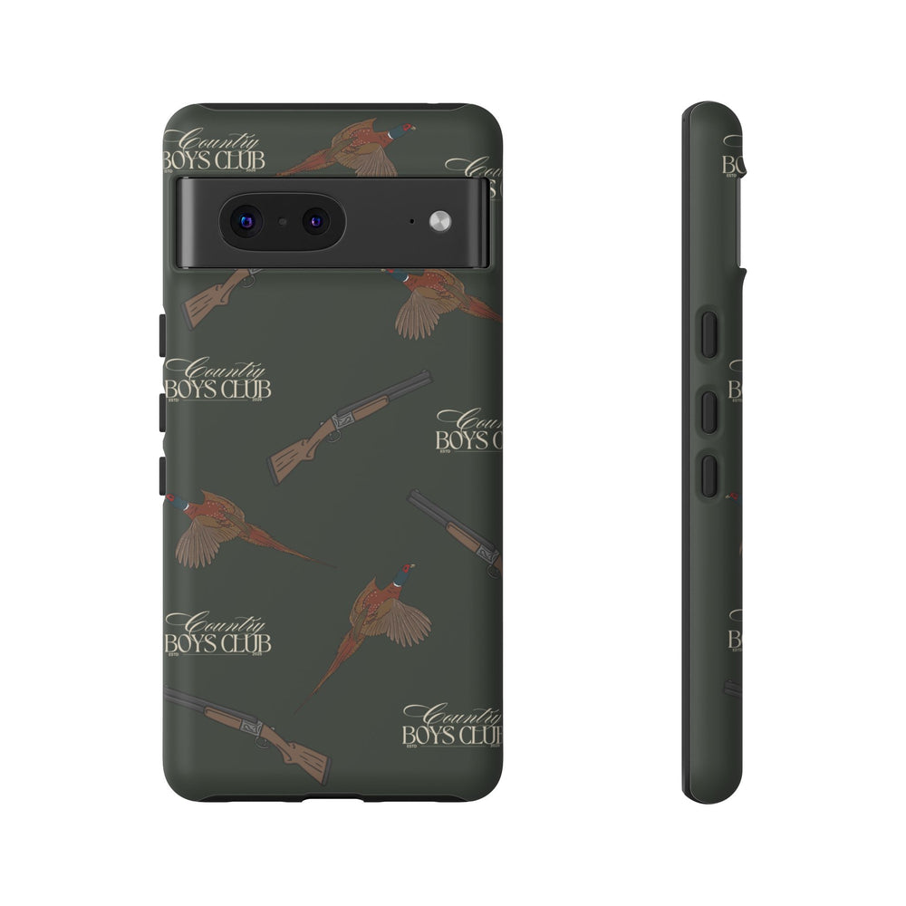 Field Green 'Boys Pheasants & Shotguns' Case  | CBC x Country Cases