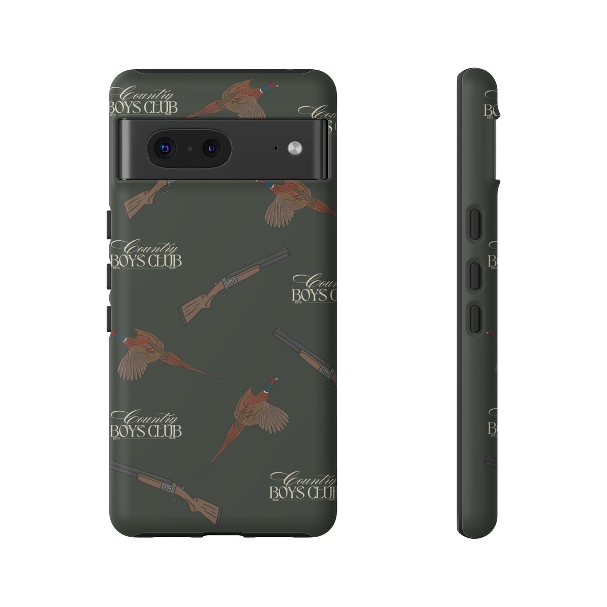 Field Green 'Boys Pheasants & Shotguns' Case  | CBC x Country Cases