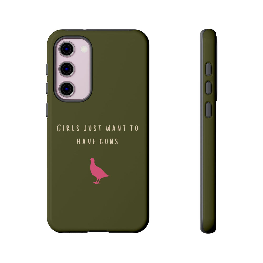Green & Pink 'Girls Just Want To Have Guns' Case (Partridge)