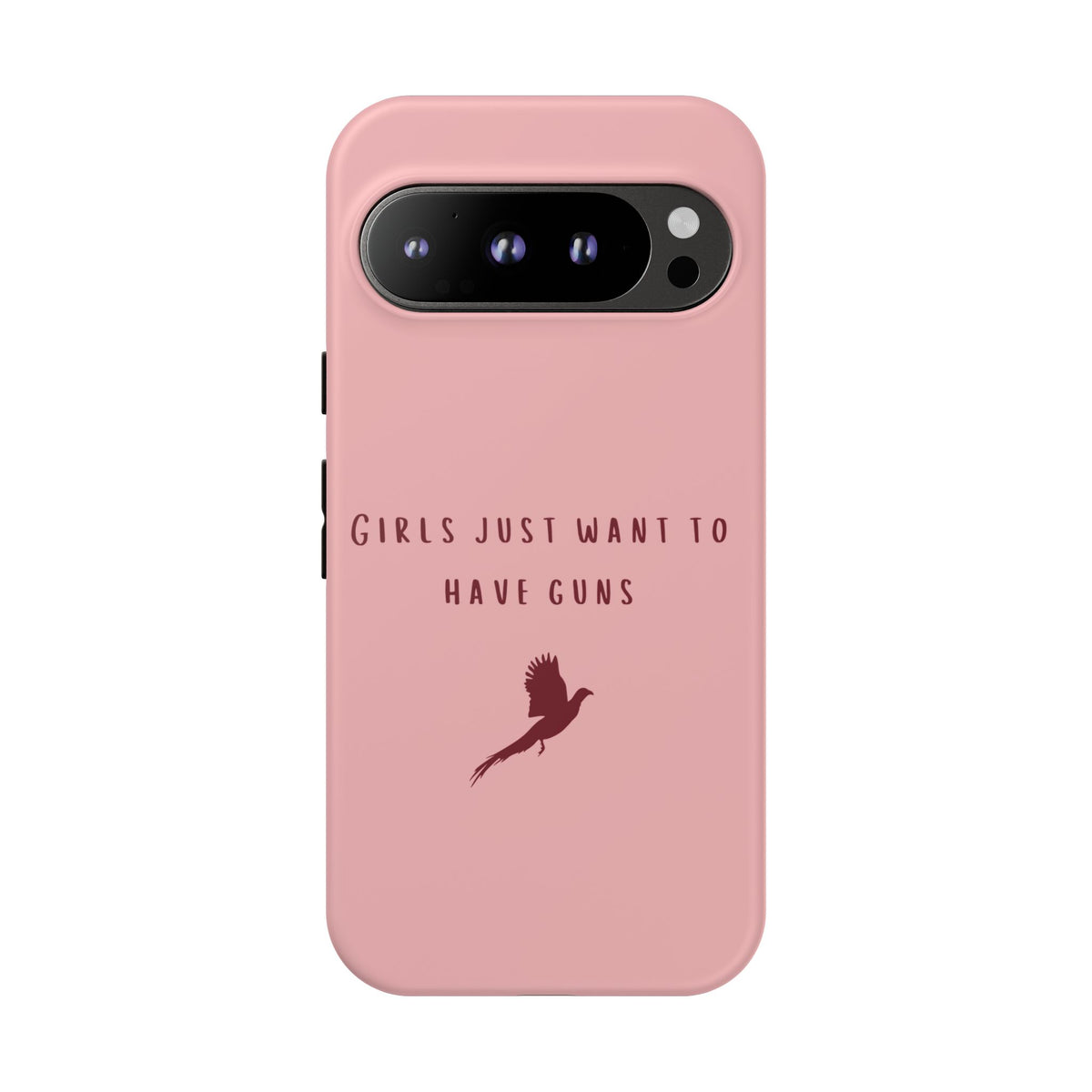 Pink & Burgundy 'Girls Just Want To Have Guns' Case (Pheasant)