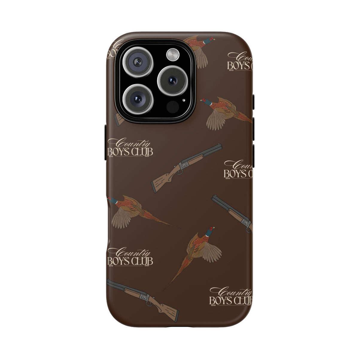 Chestnut Brown 'Boys Pheasants & Shotguns' Case  | CBC x Country Cases