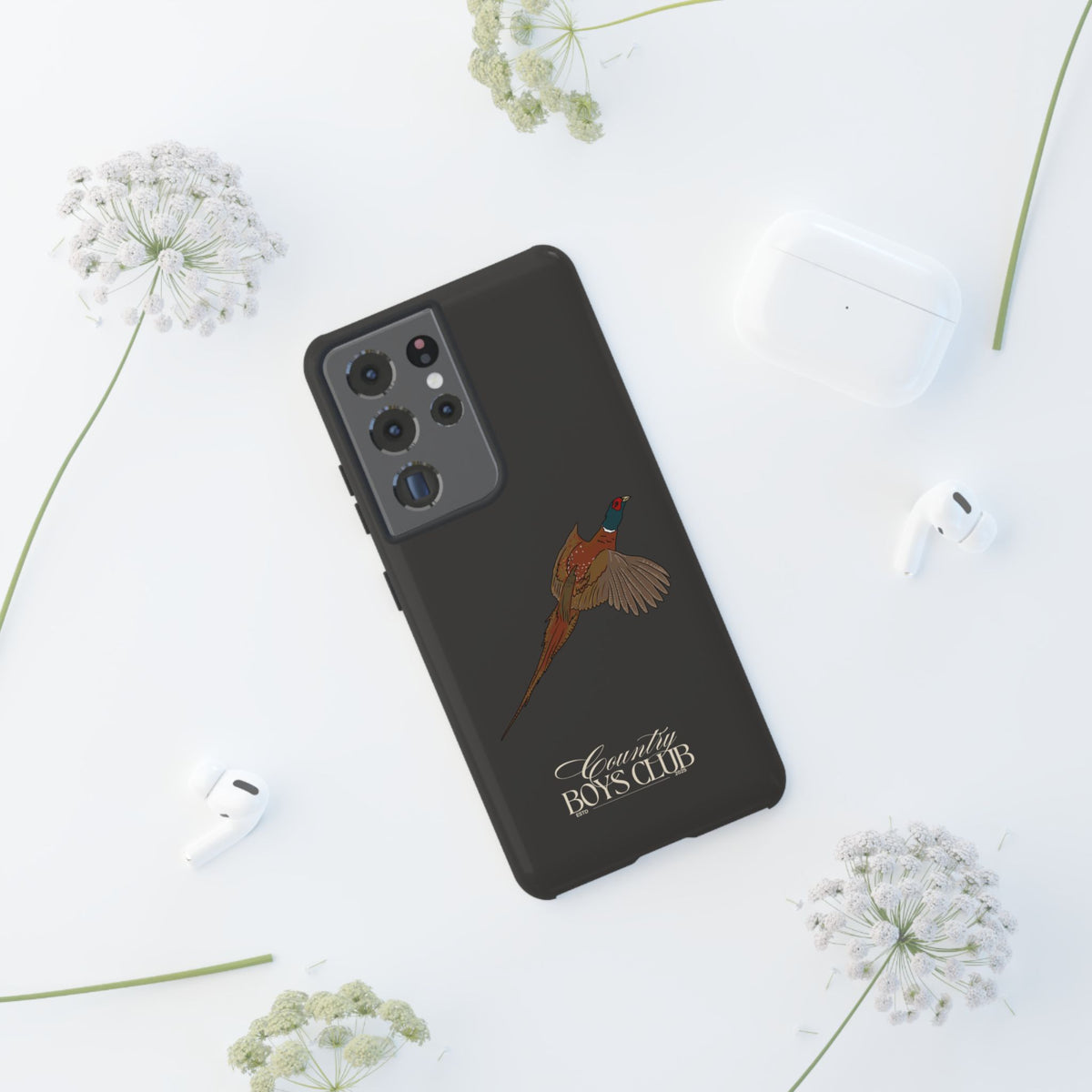 Charcoal 'Country Boys Club Pheasant' Case  | CGC x Country Cases
