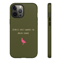 Green & Pink 'Girls Just Want To Have Guns' Case (Partridge)