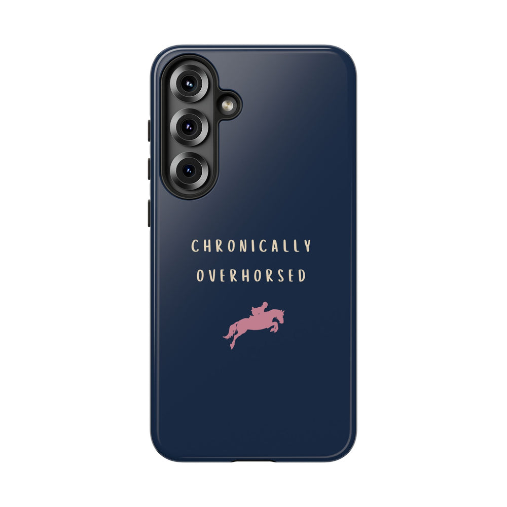 Navy & Pink "Chronically Overhorsed" Case