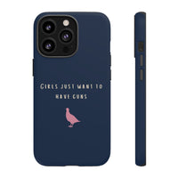 Navy & Pink 'Girls Just Want To Have Guns' Case (Partridge)