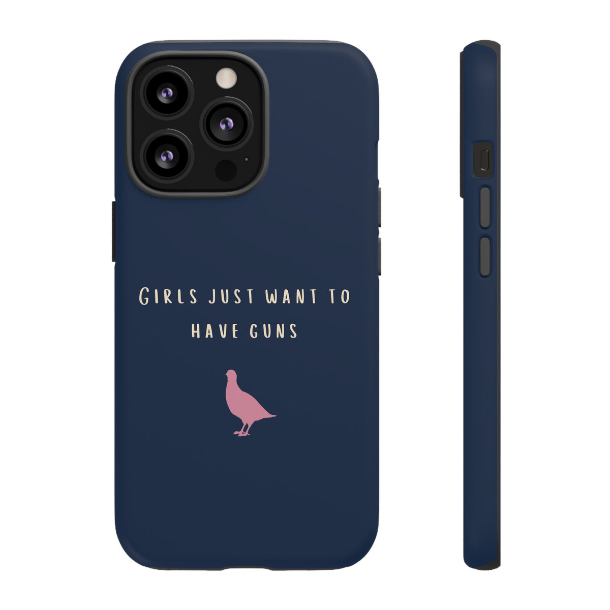 Navy & Pink 'Girls Just Want To Have Guns' Case (Partridge)