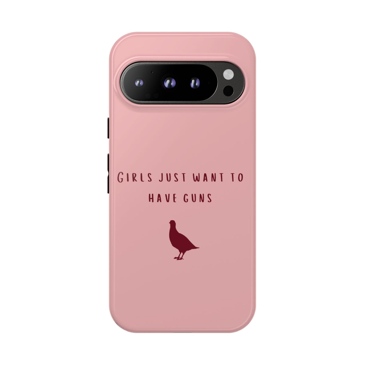 Pink & Burgundy 'Girls Just Want To Have Guns' Case (Partridge)