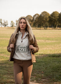 PRE-ORDER Shooting Season Quarter Zip - Cream | CGC x Herd & Healy