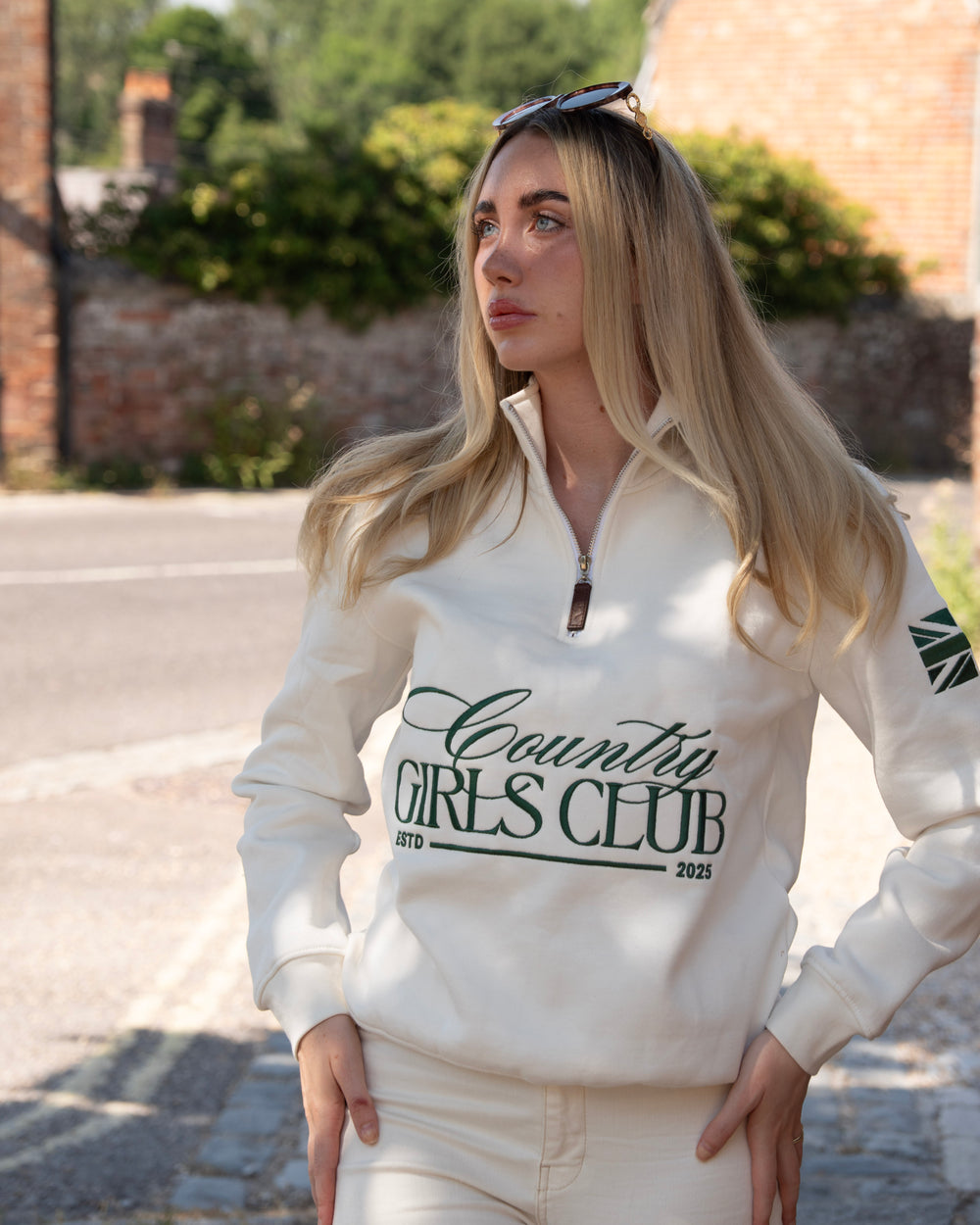 PRE-ORDER Shooting Season Quarter Zip - Cream | CGC x Herd & Healy
