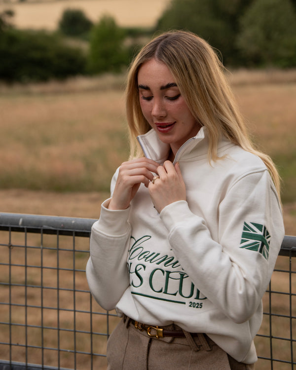 PRE-ORDER Shooting Season Quarter Zip - Cream | CGC x Herd & Healy